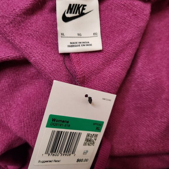 Nike Fleece Jogger Pants Women’s XL – Hot Fuchsia, Mid-Rise, Unworn - Picture 6 of 10
